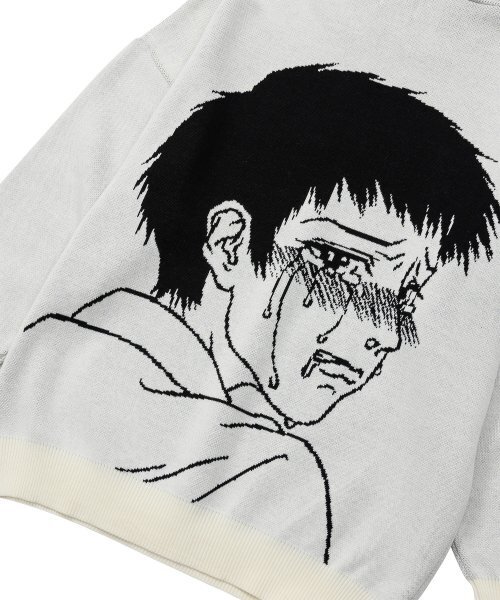 AJOBYAJO（アジョバイアジョ）の「Crying Boy Cotton Knit Hoodie [IVORY]（パーカー・レディース・その他・L/M）」の3枚目の写真