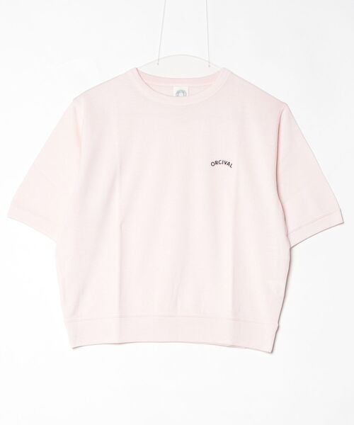 ORCIVAL（オーシバル）の「ORCIVAL/CREW NECK SHORT SLEEVE P.O.（Tシャツ/カットソー・レディース・ライトピンク/ブラック・1）」の2枚目の写真