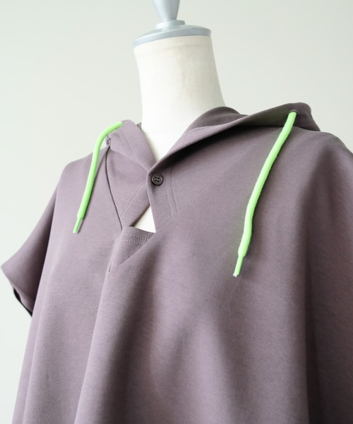 DOLLUPOOPS（ドールアップウップス）の「Sleeveless Hoodie Top(ノースリーブフーディー)（パーカー・レディース・ライトベージュ/チャコール・FREE）」の8枚目の写真
