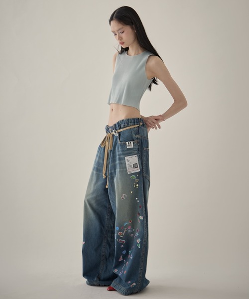 ミハラヤスヒロ デニムパンツ MIHARA YASUHIRO/ミハラヤスヒロ】DENIM HUGE DETAIL PANTS w KIDS