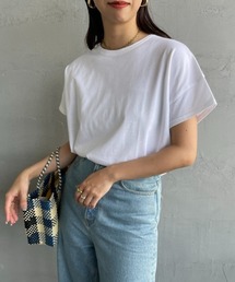 [ORCIVAL/オーシバル] ボートネック ショートスリーブカットソー