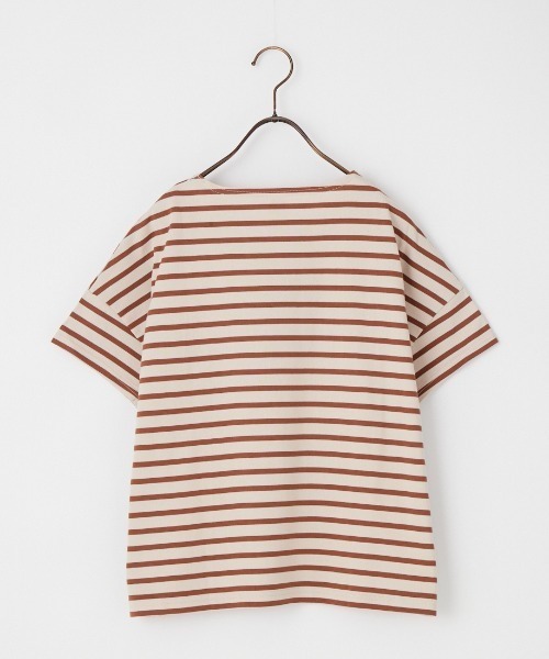 ORCIVAL（オーシバル）の「[ORCIVAL/オーシバル] ボートネック ショートスリーブカットソー（Tシャツ/カットソー・レディース・ブラック/グレー系その他/ライトベージュ/ホワイト/グレー系その他2/ブルー系その他・1）」の10枚目の写真