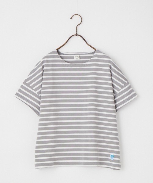 ORCIVAL（オーシバル）の「[ORCIVAL/オーシバル] ボートネック ショートスリーブカットソー（Tシャツ/カットソー・レディース・ブラック/グレー系その他/ライトベージュ/ホワイト/グレー系その他2/ブルー系その他・1）」の12枚目の写真