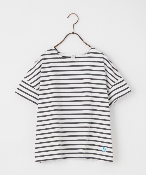 ORCIVAL（オーシバル）の「[ORCIVAL/オーシバル] ボートネック ショートスリーブカットソー（Tシャツ/カットソー・レディース・ブラック/グレー系その他/ライトベージュ/ホワイト/グレー系その他2/ブルー系その他・1）」の13枚目の写真