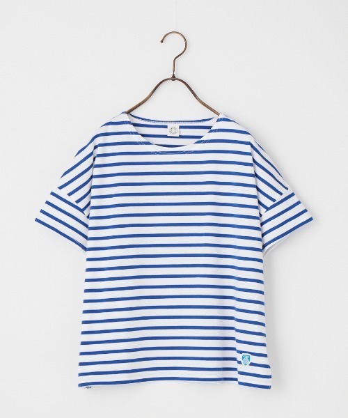 ORCIVAL（オーシバル）の「[ORCIVAL/オーシバル] ボートネック ショートスリーブカットソー（Tシャツ/カットソー・レディース・ブラック/グレー系その他/ライトベージュ/ホワイト/グレー系その他2/ブルー系その他・1）」の11枚目の写真