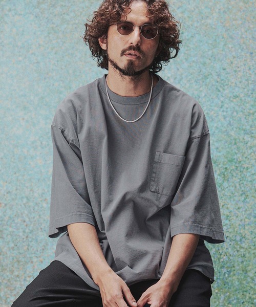THEOREM(セオレム)の「mt10473- USA Cotton Draw Cord Tee Tシャツ(TRM-6681)(Tシャツ/カットソー・メンズ・スミクロ/グレー・L/M)」の16枚目の写真
