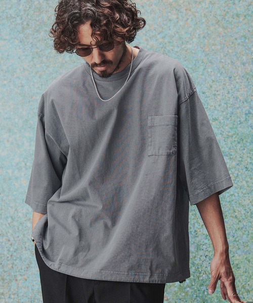 THEOREM(セオレム)の「mt10473- USA Cotton Draw Cord Tee Tシャツ(TRM-6681)(Tシャツ/カットソー・メンズ・スミクロ/グレー・L/M)」の17枚目の写真