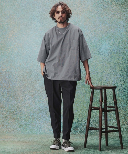 THEOREM(セオレム)の「mt10473- USA Cotton Draw Cord Tee Tシャツ(TRM-6681)(Tシャツ/カットソー・メンズ・スミクロ/グレー・L/M)」の18枚目の写真