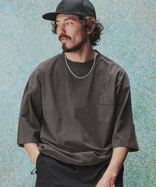 THEOREM(セオレム)の「mt10473- USA Cotton Draw Cord Tee Tシャツ(TRM-6681)(Tシャツ/カットソー・メンズ・スミクロ/グレー・L/M)」の21枚目の写真