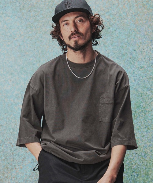 THEOREM(セオレム)の「mt10473- USA Cotton Draw Cord Tee Tシャツ(TRM-6681)(Tシャツ/カットソー・メンズ・スミクロ/グレー・L/M)」の22枚目の写真