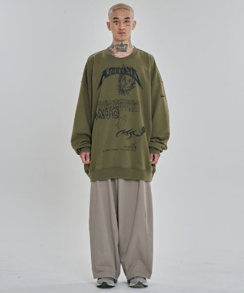 AJOBYAJO（アジョバイアジョ）の「[PBA] AJOLICA Collage Sweatshirt [KHAKI]（スウェット・レディース・その他・LARGE/XL）」の4枚目の写真