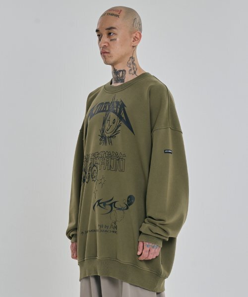 AJOBYAJO（アジョバイアジョ）の「[PBA] AJOLICA Collage Sweatshirt [KHAKI]（スウェット・レディース・その他・LARGE/XL）」の6枚目の写真