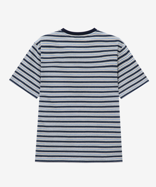 MINDBRIDGE(マインドブリッジ)の「マルチストライプTシャツ - 2カラー(Tシャツ/カットソー・メンズ・ブルー/グリーン・100/110/95/105)」の6枚目の写真