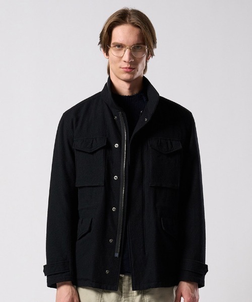 wjk(ダヴルジェイケイ)の「mj11525- milled wool field jacket フィールドジャケット(1880 wo12j)(ブルゾン・メンズ・チャコール/ブラック・S/M/L/XL)」の7枚目の写真