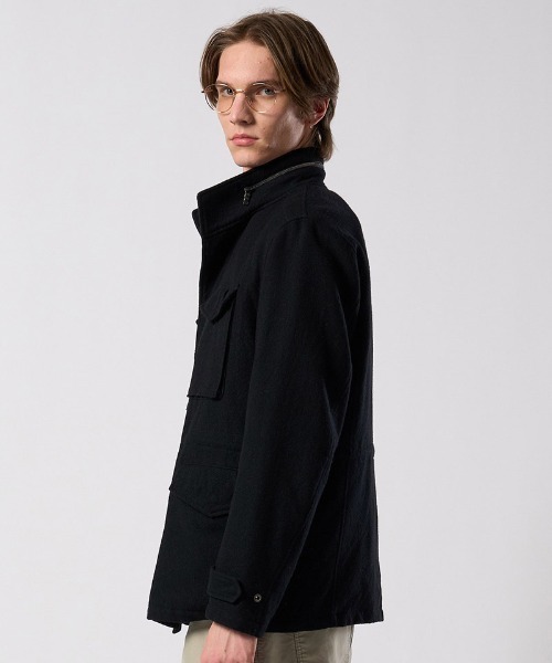 wjk(ダヴルジェイケイ)の「mj11525- milled wool field jacket フィールドジャケット(1880 wo12j)(ブルゾン・メンズ・チャコール/ブラック・S/M/L/XL)」の8枚目の写真
