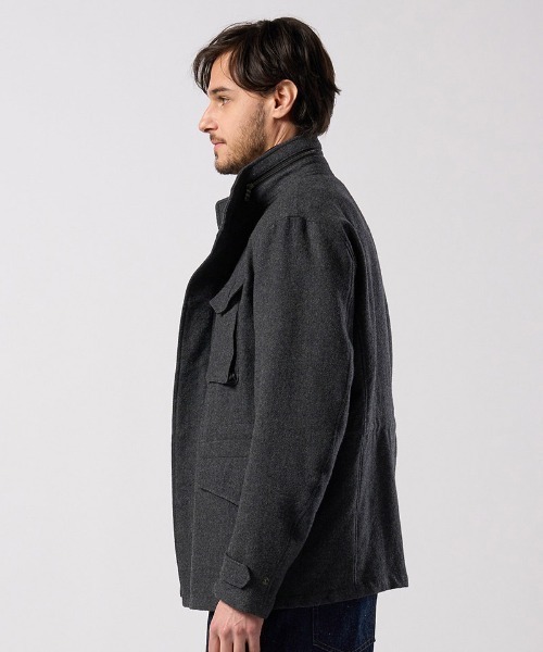 wjk(ダヴルジェイケイ)の「mj11525- milled wool field jacket フィールドジャケット(1880 wo12j)(ブルゾン・メンズ・チャコール/ブラック・S/M/L/XL)」の13枚目の写真