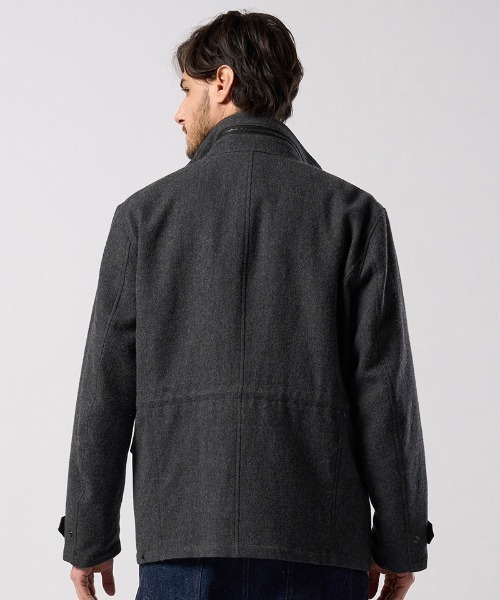 wjk(ダヴルジェイケイ)の「mj11525- milled wool field jacket フィールドジャケット(1880 wo12j)(ブルゾン・メンズ・チャコール/ブラック・S/M/L/XL)」の14枚目の写真