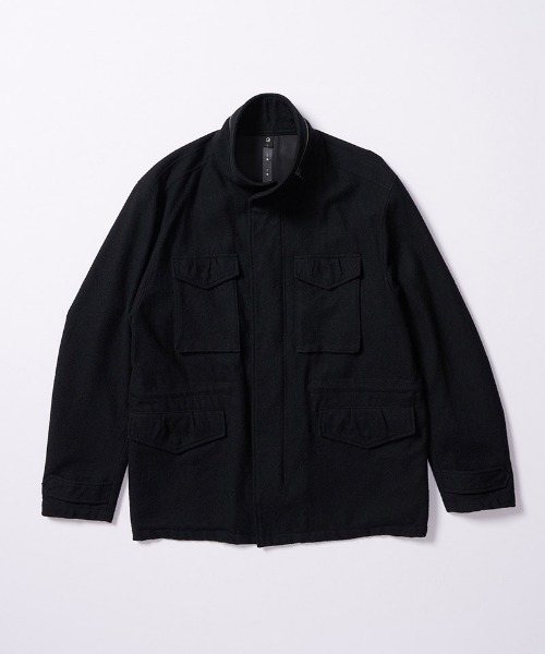 wjk(ダヴルジェイケイ)の「mj11525- milled wool field jacket フィールドジャケット(1880 wo12j)(ブルゾン・メンズ・チャコール/ブラック・S/M/L/XL)」の18枚目の写真