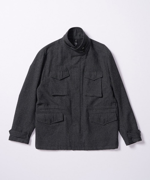 wjk(ダヴルジェイケイ)の「mj11525- milled wool field jacket フィールドジャケット(1880 wo12j)(ブルゾン・メンズ・チャコール/ブラック・S/M/L/XL)」の19枚目の写真