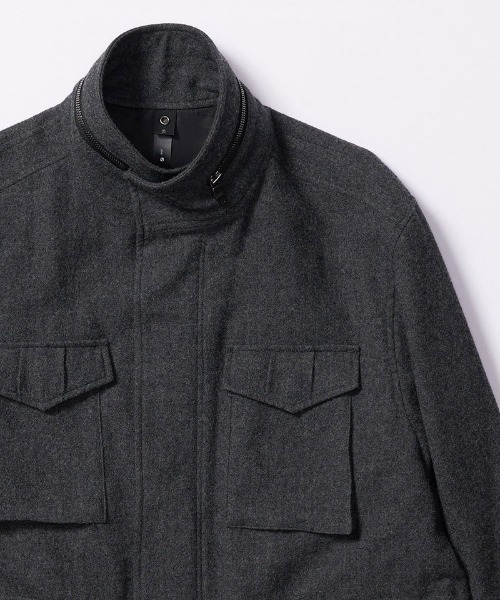 wjk(ダヴルジェイケイ)の「mj11525- milled wool field jacket フィールドジャケット(1880 wo12j)(ブルゾン・メンズ・チャコール/ブラック・S/M/L/XL)」の21枚目の写真