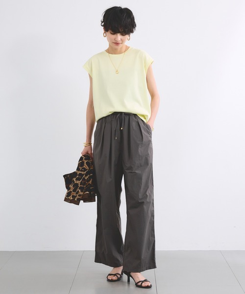 BARNYARDSTORM(バンヤードストーム)の「BARNYARDSTORM / トラベルイージーパンツ【撥水 / JAPAN FABRIC】<セットアップ対応>(その他パンツ・レディース・チャコール/カーキ・1/0)」の16枚目の写真