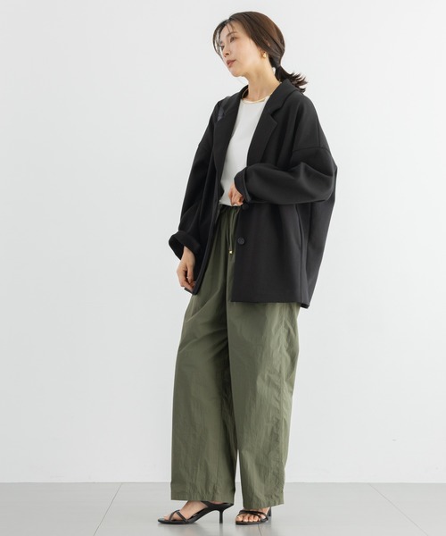 BARNYARDSTORM(バンヤードストーム)の「BARNYARDSTORM / トラベルイージーパンツ【撥水 / JAPAN FABRIC】<セットアップ対応>(その他パンツ・レディース・チャコール/カーキ・1/0)」の3枚目の写真