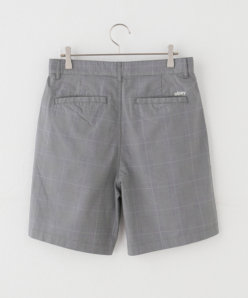 OBEY(オベイ)の「OBEY / オベイ OLIVIA PLAID SHORT(その他パンツ・レディース・グレー・SMALL)」の2枚目の写真