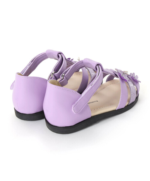 BeBe(ベベ)の「Tストラップフラワーモチーフメッシュサンダル(15~21cm)(サンダル・キッズ・パープル/グレー・21.0cm/16.0cm/17.0cm/15.0cm/19.0cm/18.0cm/20.0cm)」の10枚目の写真