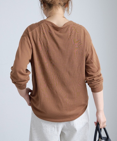 PUAL CE CIN（ピュアルセシン）の「接触冷感Vネックカーディガン（カーディガン/ボレロ・レディース・イエロー/ブルー/キャメル/ブラック・FREE）」の14枚目の写真