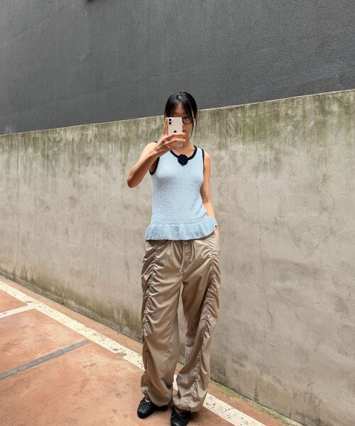 Kijun(キジュン)の「Corsage Ruffle Knit Sleeveless Sky Blue(Tシャツ/カットソー・レディース・その他・SMALL/MEDIUM)」の5枚目の写真