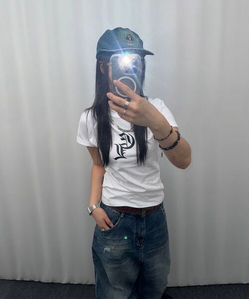 ELIMENO(エリメノ)の「EL イエル スリムフィット 半袖Tシャツ 2カラー(Tシャツ/カットソー・レディース・ブラック/ホワイト・1/2/3)」の7枚目の写真