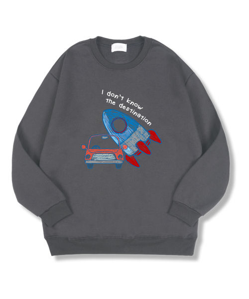 TI.GLAKE(ティーグレイク)の「アイドンノー オーバーサイズ 特殊裏毛 スウェット Tシャツ ダークグレー(スウェット・メンズ・その他・MEDIUM/LARGE/X-LARGE/XX-LARGE)」の1枚目の写真