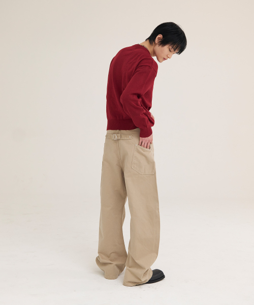 AKECII(アケシ)の「アンディソフトヘンリーネックニット_ワイン(ニット/セーター・メンズ・その他・LARGE/MEDIUM)」の4枚目の写真