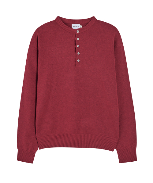 AKECII(アケシ)の「アンディソフトヘンリーネックニット_ワイン(ニット/セーター・メンズ・その他・LARGE/MEDIUM)」の8枚目の写真