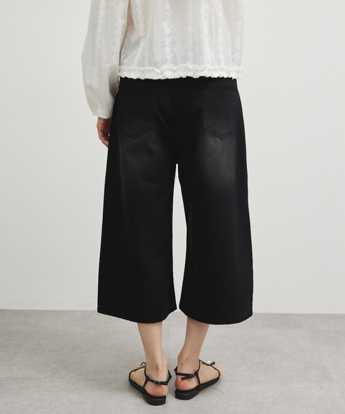 ELTONE(エルトーン)の「ワイドデニムミディパンツ(デニムパンツ・レディース・ブルー/ブラック・SMALL/MEDIUM)」の11枚目の写真