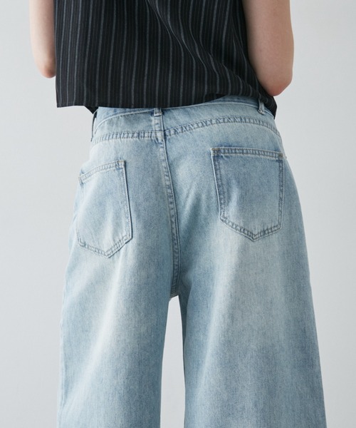ELTONE(エルトーン)の「ワイドデニムミディパンツ(デニムパンツ・レディース・ブルー/ブラック・SMALL/MEDIUM)」の19枚目の写真
