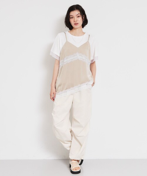 THE SHOP TK (ザ ショップ ティーケー )の「表情を変えられる2WAY 裾ドロストワークパンツ(その他パンツ・レディース・アイボリー/ブラック・12/13)」の8枚目の写真