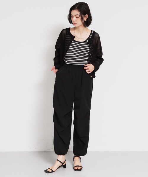 THE SHOP TK (ザ ショップ ティーケー )の「表情を変えられる2WAY 裾ドロストワークパンツ(その他パンツ・レディース・アイボリー/ブラック・12/13)」の12枚目の写真