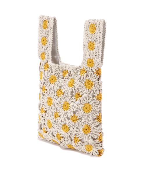 NATURAL BEAUTY BASIC(ナチュラルビューティーベーシック)の「THEBAGMATYクロッシェデイジートート(トートバッグ・レディース・イエロー・フリ-)」の6枚目の写真