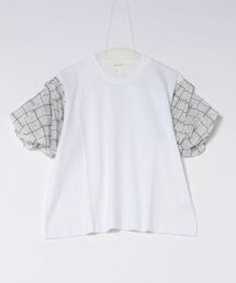 H.A.K | スワイー天竺＋シースルーチェックカットソー(Tシャツ/カットソー)