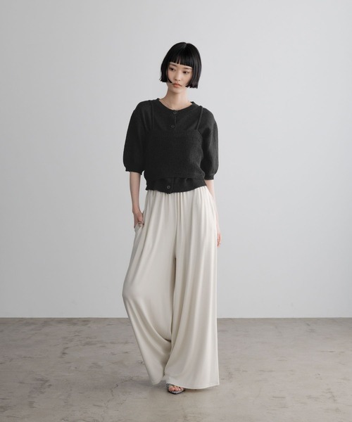 LOWRYS FARM(ローリーズファーム)の「メランジ2PセットカーディガンSS 678189(Tシャツ/カットソー・レディース・グレー/イエロー/ブラック・FREE)」の5枚目の写真
