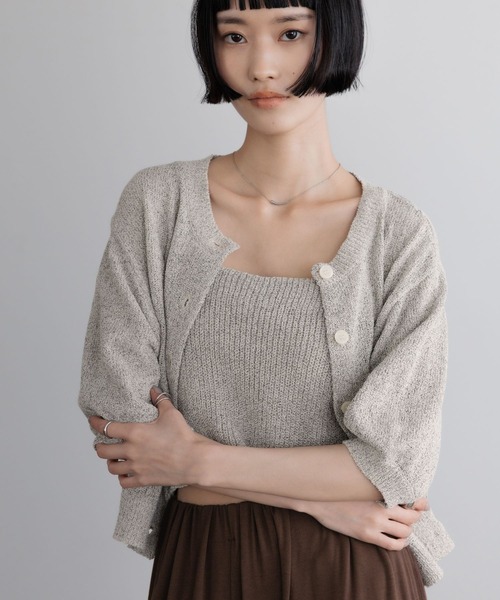 LOWRYS FARM(ローリーズファーム)の「メランジ2PセットカーディガンSS 678189(Tシャツ/カットソー・レディース・グレー/イエロー/ブラック・FREE)」の11枚目の写真