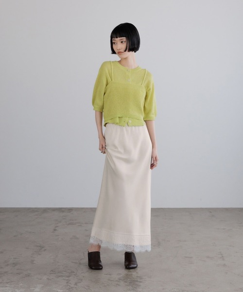 LOWRYS FARM(ローリーズファーム)の「メランジ2PセットカーディガンSS 678189(Tシャツ/カットソー・レディース・グレー/イエロー/ブラック・FREE)」の12枚目の写真