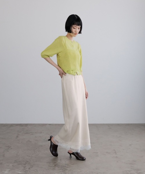 LOWRYS FARM(ローリーズファーム)の「メランジ2PセットカーディガンSS 678189(Tシャツ/カットソー・レディース・グレー/イエロー/ブラック・FREE)」の13枚目の写真