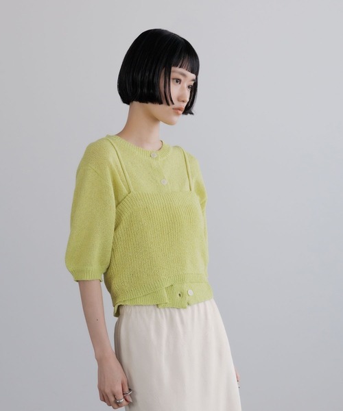 LOWRYS FARM(ローリーズファーム)の「メランジ2PセットカーディガンSS 678189(Tシャツ/カットソー・レディース・グレー/イエロー/ブラック・FREE)」の15枚目の写真