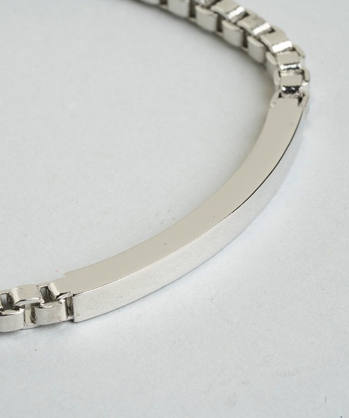 NO ID.(ノーアイディ)の「ab1832-ナローIDブレスレット(858170-478A)(ブレスレット・メンズ・シルバー・ONE SIZE)」の8枚目の写真