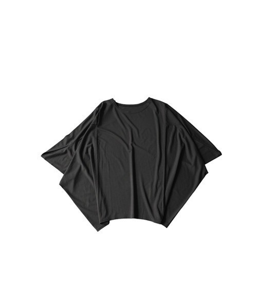 antiqua(アンティカ)の「接触冷感 ドルマン カットソー Tシャツ(Tシャツ/カットソー・レディース・ブラック/ブラウン系その他/アッシュグレー/ネイビー/ホワイト・ONESIZE)」の9枚目の写真