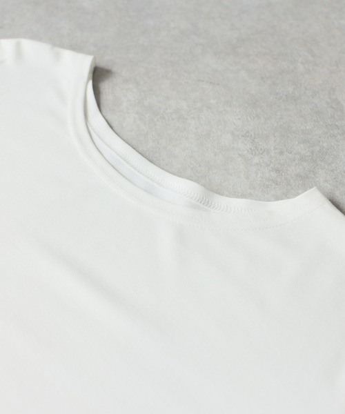 antiqua(アンティカ)の「接触冷感 ドルマン カットソー Tシャツ(Tシャツ/カットソー・レディース・ブラック/ブラウン系その他/アッシュグレー/ネイビー/ホワイト・ONESIZE)」の13枚目の写真