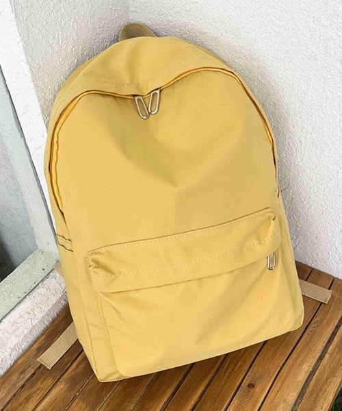 Mignonjour(ミニョンジュール)の「FReePLACe/推し カラーリュックサック X12828(バックパック/リュック・レディース・ホワイト/グリーン/ライトグリーン/ピンク/ブラック/ライトブルー/パープル/イエロー/オレンジ/ブルー・FREE)」の8枚目の写真