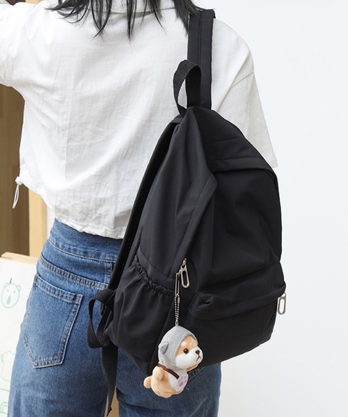 Mignonjour(ミニョンジュール)の「FReePLACe/推し カラーリュックサック X12828(バックパック/リュック・レディース・ホワイト/グリーン/ライトグリーン/ピンク/ブラック/ライトブルー/パープル/イエロー/オレンジ/ブルー・FREE)」の12枚目の写真